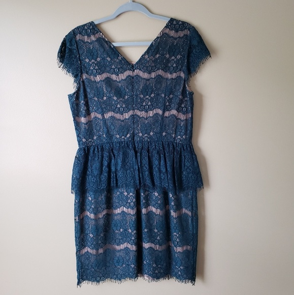 Anthropologie Maeve teal lace dress - Picture 6 of 7